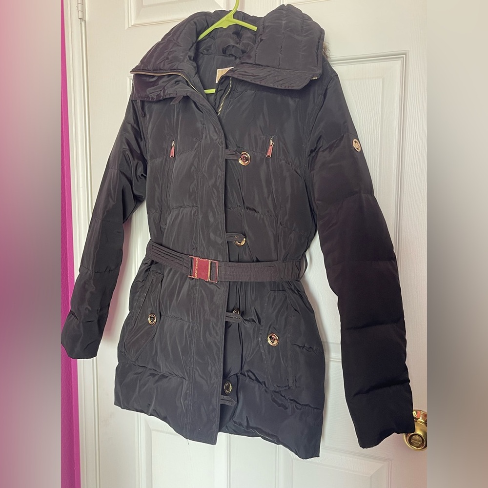 Michael Kors belted puffer jacket